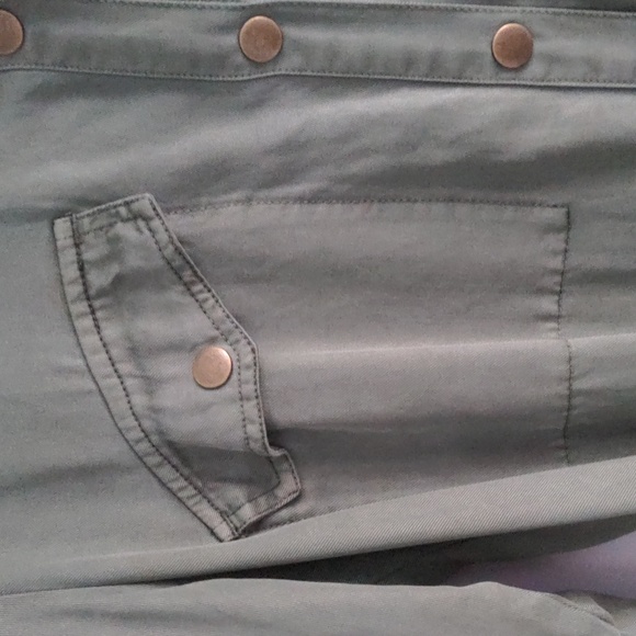 YOUNG FABULOUS & BROKE | Tencel Utility Jumpsuit Waist Tie, Green, Womens Size S - Picture 7 of 14